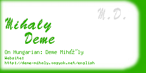 mihaly deme business card